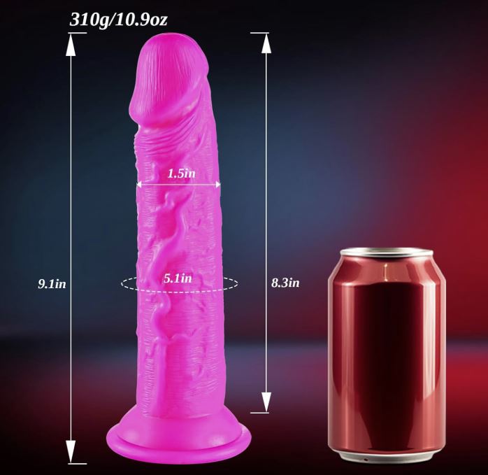 9 Inch Realistic Big Thick Female Dildo with Suction Cup