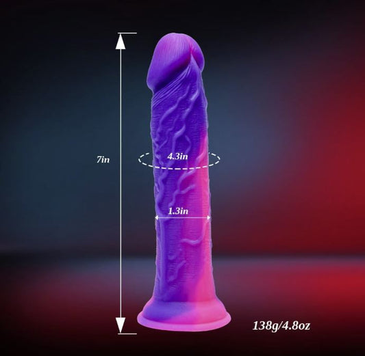 7 Inche Soft Purple Pink Dildo